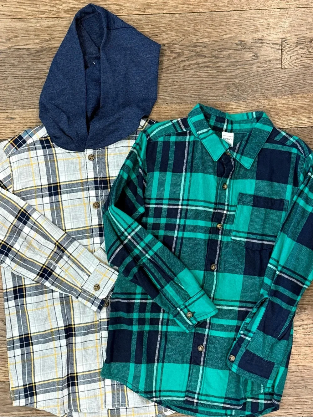 Carter's Boys Size 8 Flannel Shirt Bundle